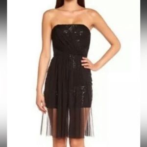 BCBGMaxAzria VIENNA” SEQUIN TULLE DRESS